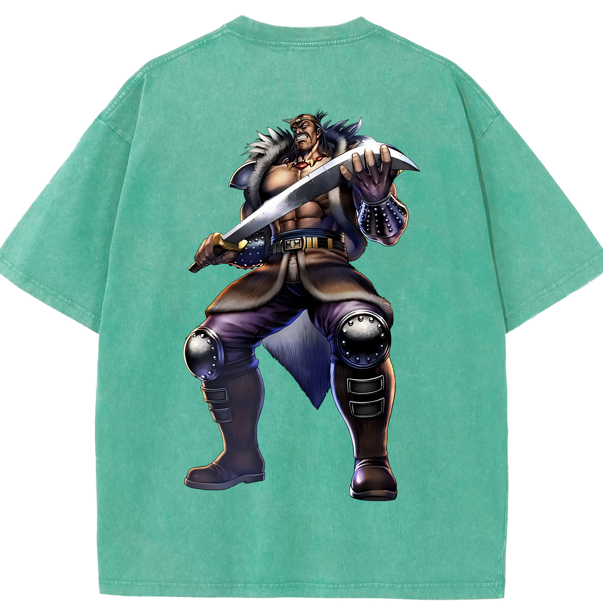 （画像用） 北斗の拳 Fist of the North Star 綿100% ヴィンテージ風 半袖Tシャツ（背面プリント）